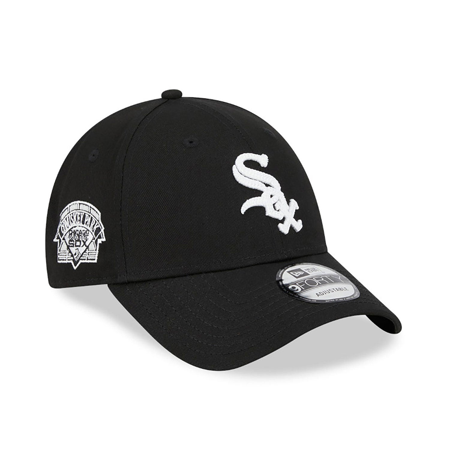 New Era Chicago White Sox New Traditions Black 9FORTY Adjustable Cap - Cap On