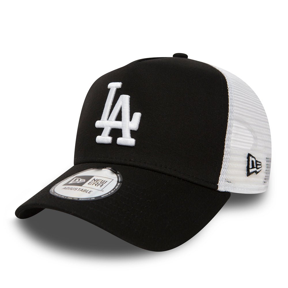 New Era LA Dodgers Clean Black A-Frame Trucker Cap - Cap On