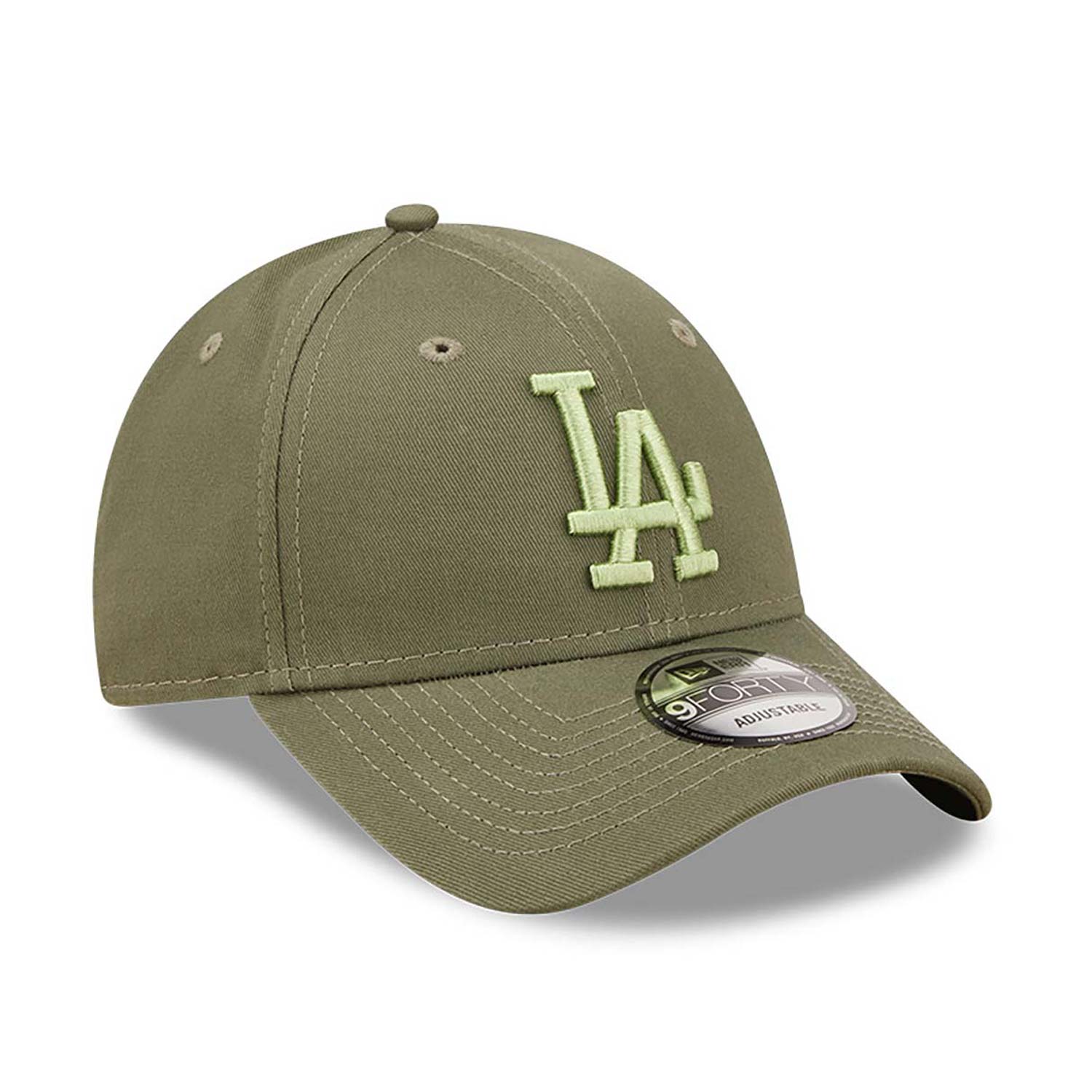 New Era LA Dodgers League Essential Green 9FORTY Adjustable Cap - Cap On