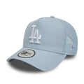 New Era LA Dodgers League Essential Pastel Blue 9FORTY A-Frame Trucker Adjustable Cap - Cap On