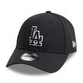 New Era LA Dodgers Pop Outline Black 9FORTY Adjustable Cap - Cap On
