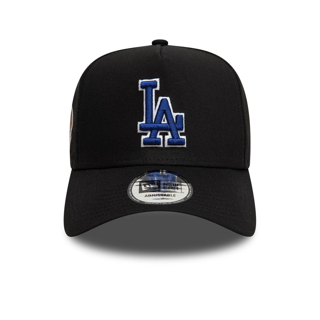 New Era LA Dodgers World Series Black 9FORTY A-Frame Adjustable Cap - Cap On