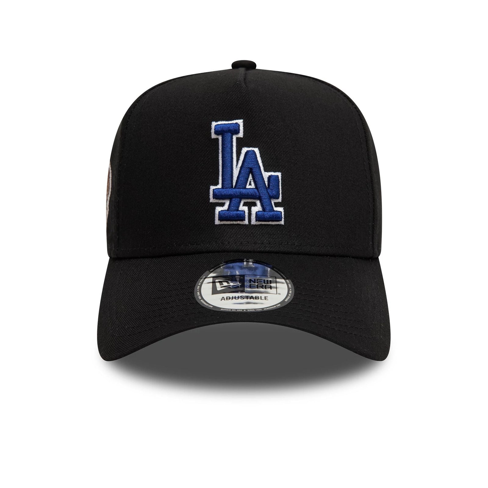 New Era LA Dodgers World Series Black 9FORTY A-Frame Adjustable Cap - Cap On