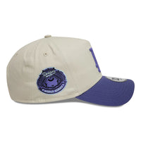 New Era LA Dodgers World Series Patch Cream 9FORTY A-Frame Adjustable Cap - Cap On