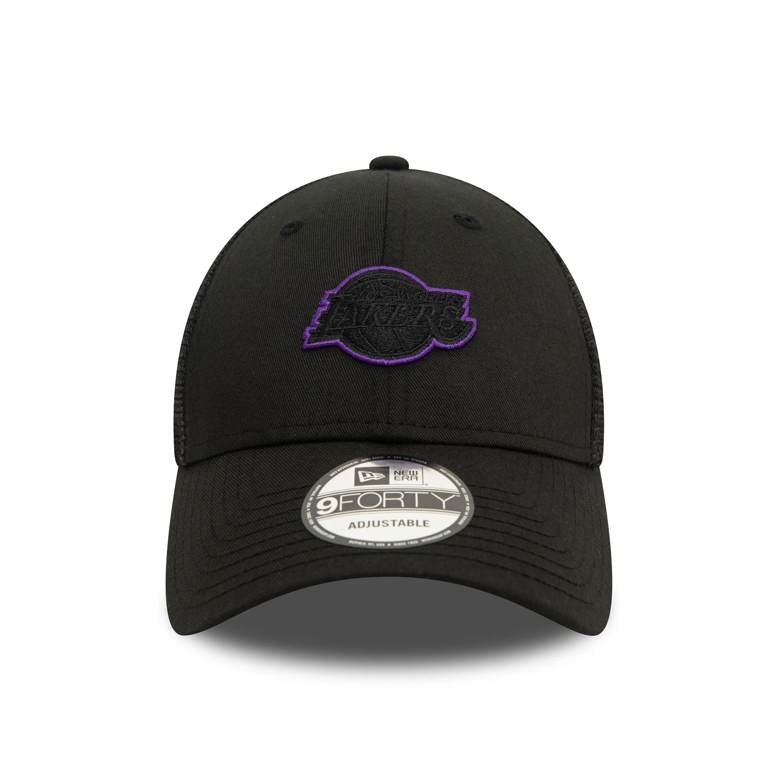 New Era LA Lakers Home Field Black 9FORTY Adjustable Trucker Cap - Cap On