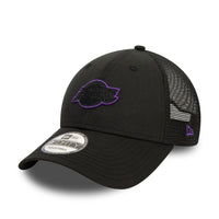 New Era LA Lakers Home Field Black 9FORTY Adjustable Trucker Cap - Cap On