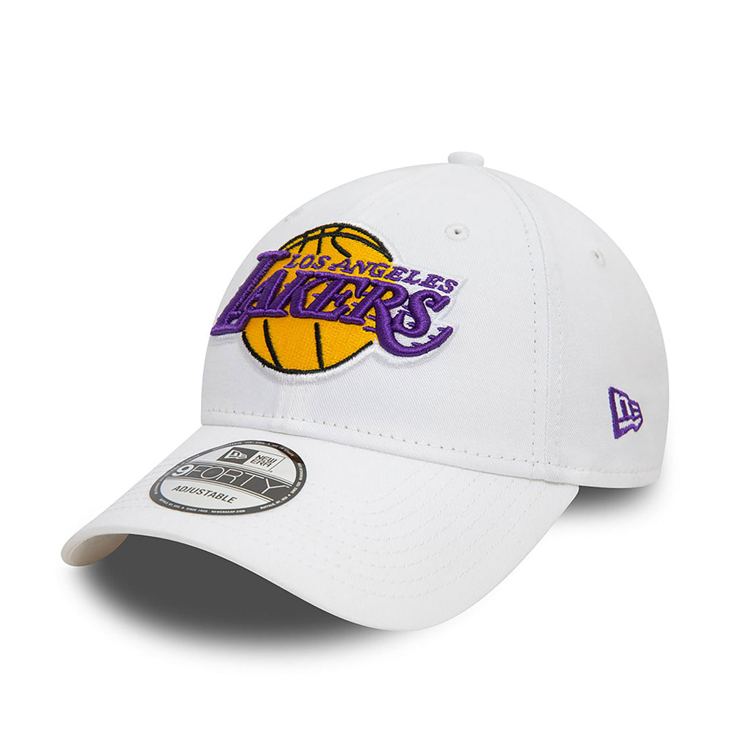 New Era LA Lakers NBA White 9FORTY Adjustable Cap - Cap On