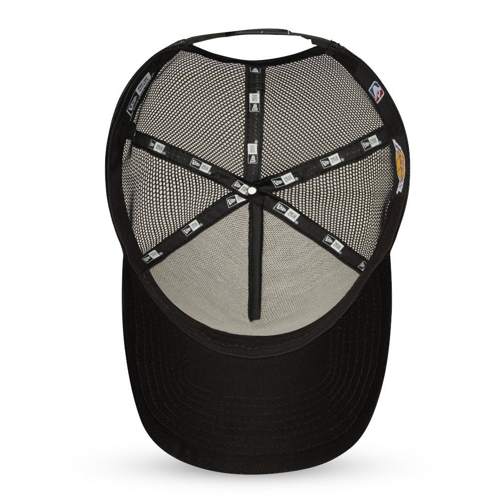 New Era LA Lakers Tonal Black A-Frame Trucker Cap - Cap On