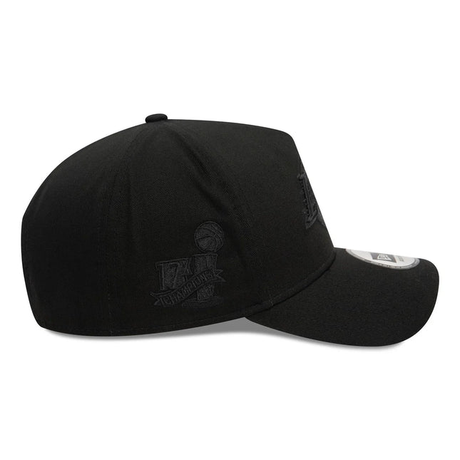New Era Los Angeles Lakers E-Frame Monochrome Black Cap - Cap On