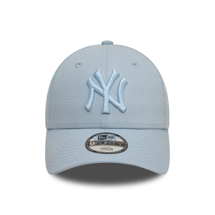 New Era New York Yankees Child League Essential Pastel Blue 9FORTY Adjustable Cap - Cap On