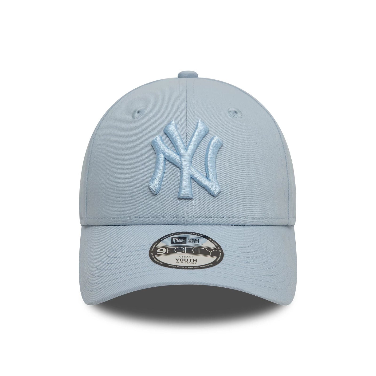 New Era New York Yankees Child League Essential Pastel Blue 9FORTY Adjustable Cap - Cap On