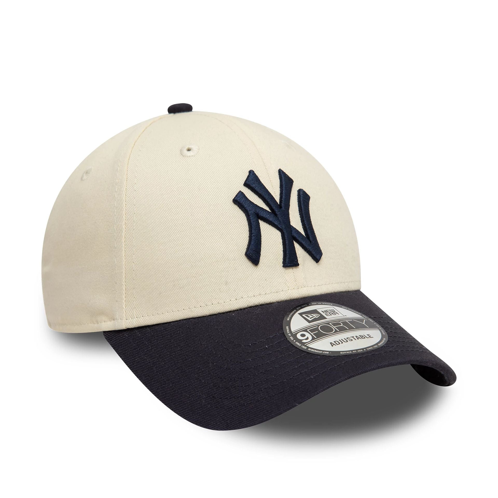 New Era New York Yankees Colour Block Cream 9FORTY Adjustable Cap - Cap On