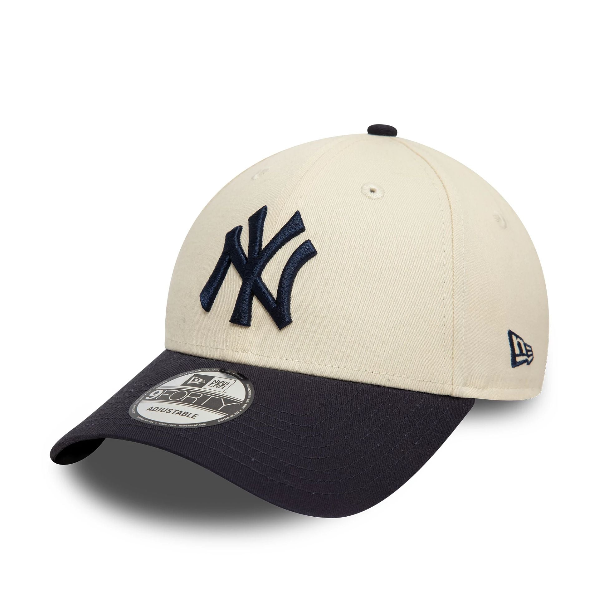 New Era New York Yankees Colour Block Cream 9FORTY Adjustable Cap - Cap On