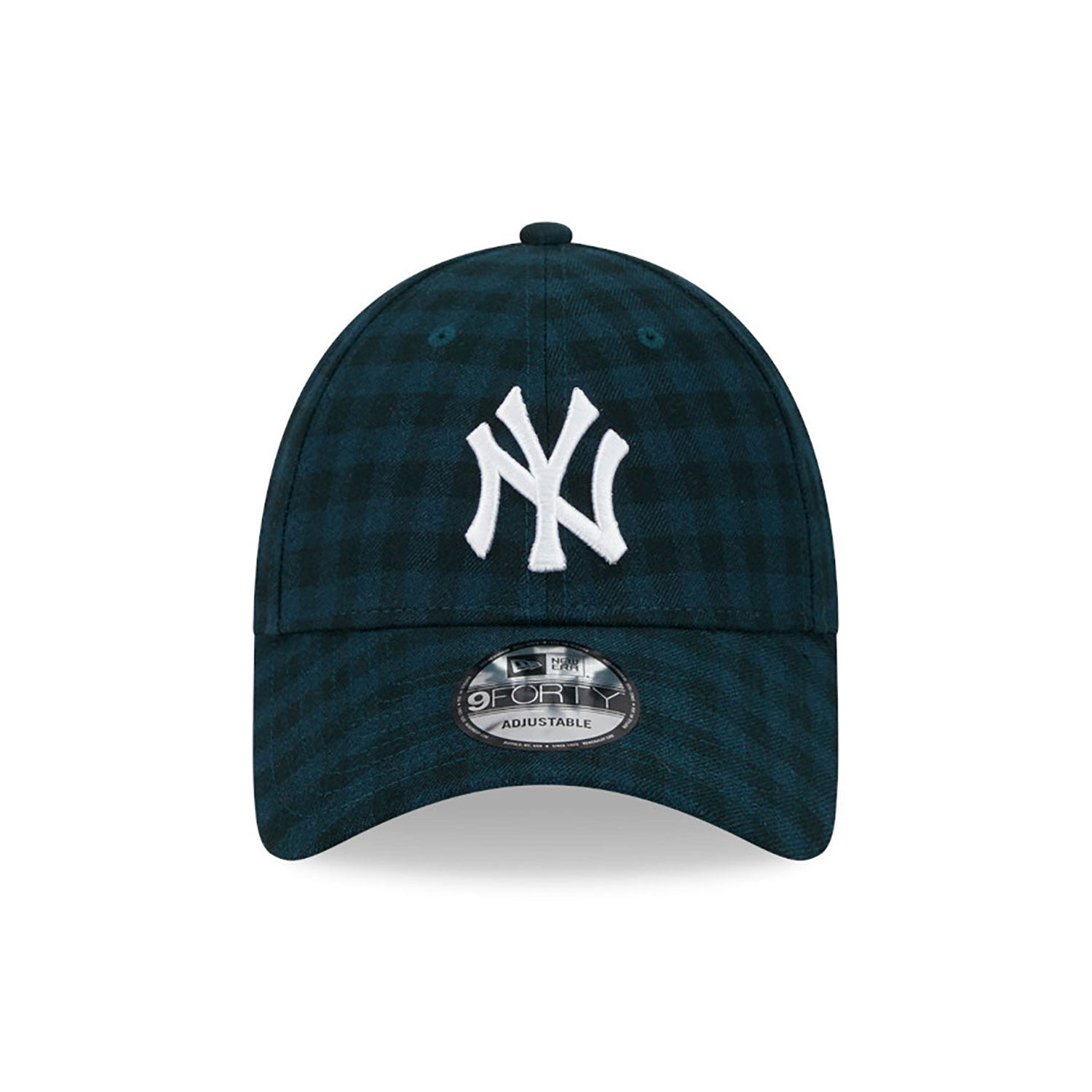 New Era New York Yankees Flannel Dark Green 9FORTY Adjustable Cap - Cap On
