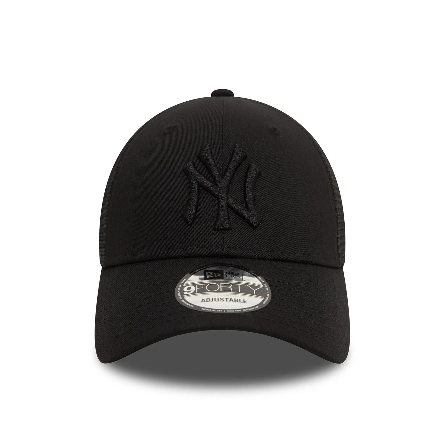 New Era New York Yankees Home Field Black 9FORTY A-Frame Trucker Adjustable Cap - Cap On