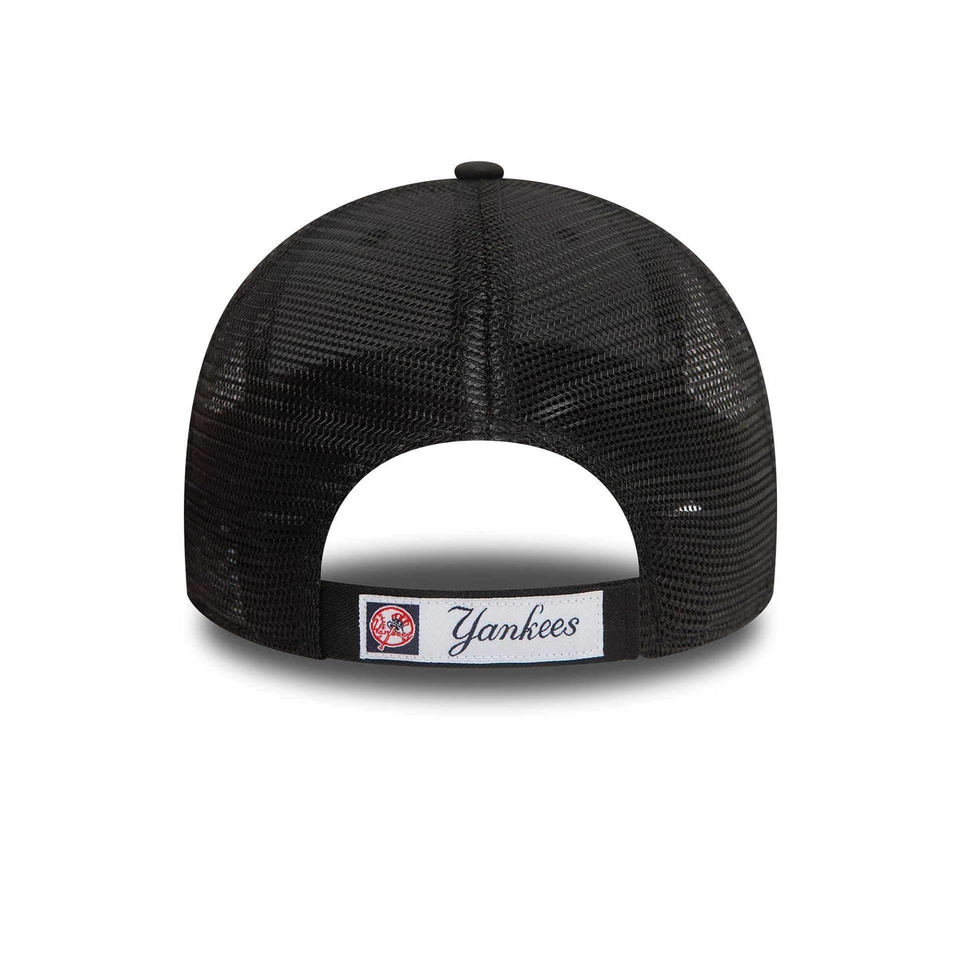 New Era New York Yankees Home Field Black 9FORTY A-Frame Trucker Adjustable Cap - Cap On