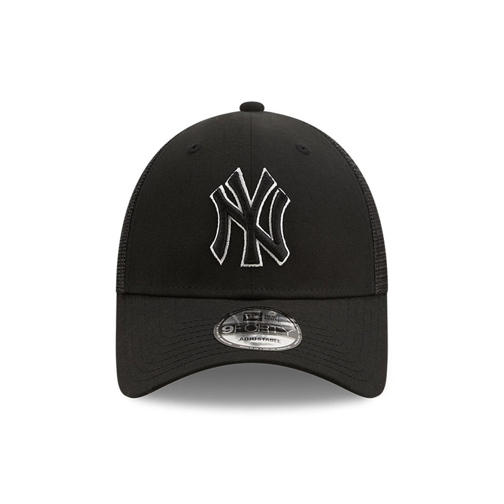 New Era New York Yankees Home Field Black 9FORTY Trucker Cap - Cap On