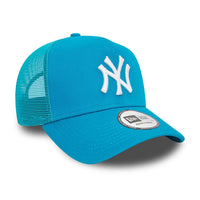 New Era New York Yankees League Essential Blue A-Frame Trucker Cap - Cap On
