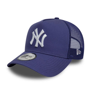 New Era New York Yankees League Essential Dark Blue 9FORTY A-Frame Trucker Adjustable Cap - Cap On