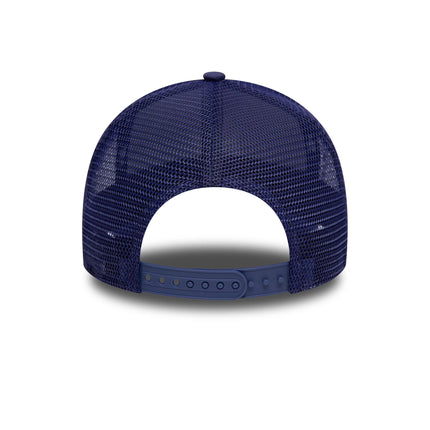 New Era New York Yankees League Essential Dark Blue 9FORTY A-Frame Trucker Adjustable Cap - Cap On