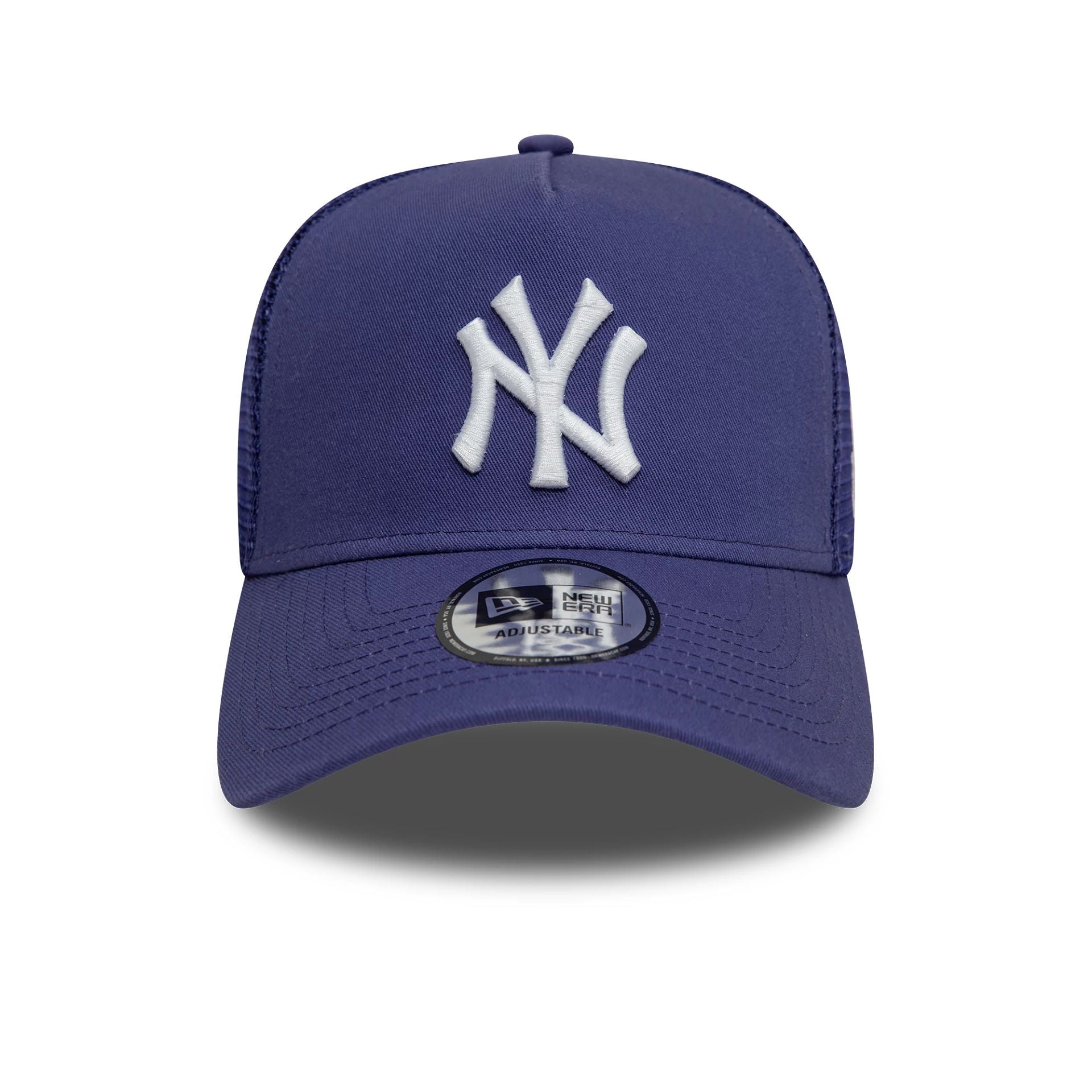 New Era New York Yankees League Essential Dark Blue 9FORTY A-Frame Trucker Adjustable Cap - Cap On