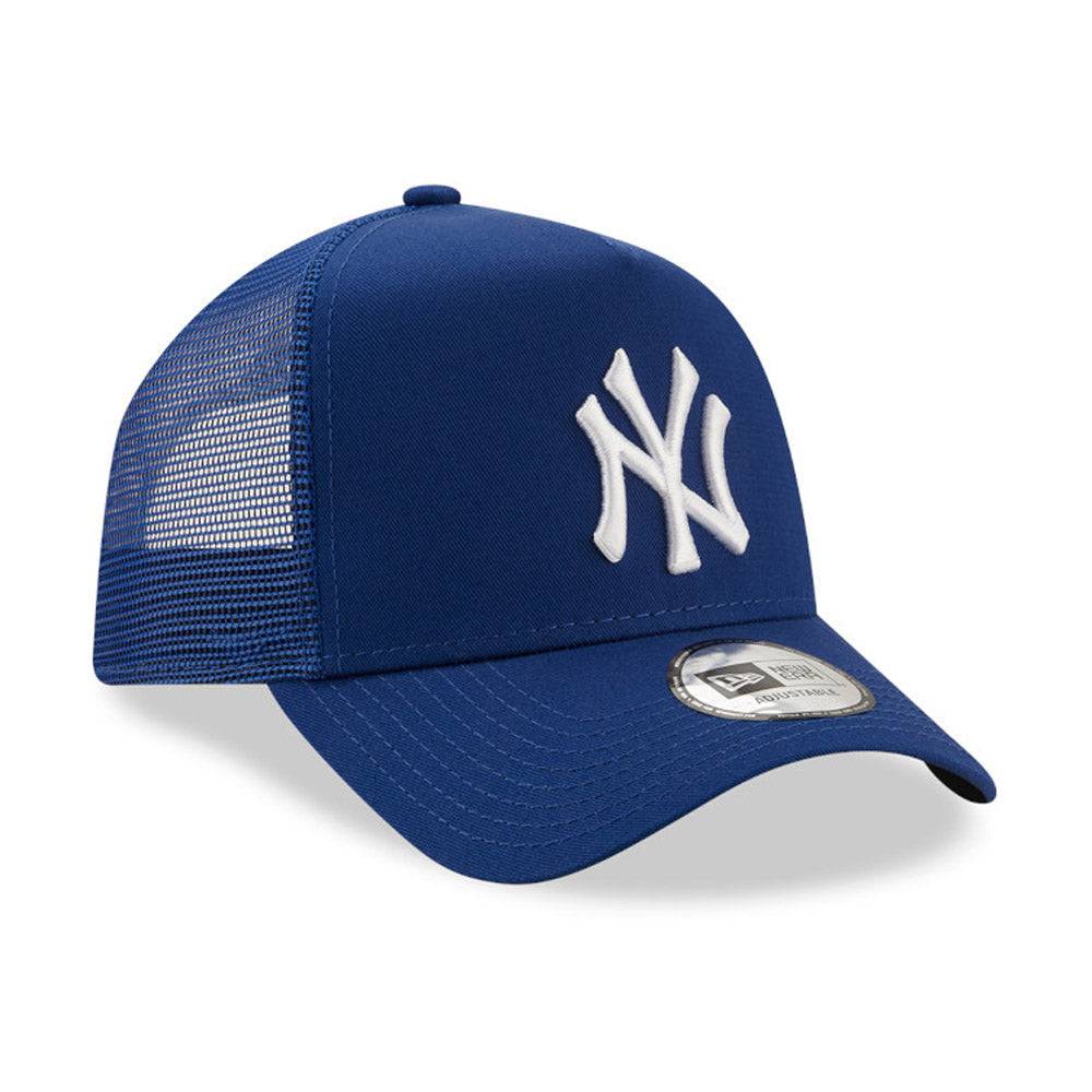 New Era New York Yankees League Essential Dark Blue A-Frame Trucker Cap - Cap On