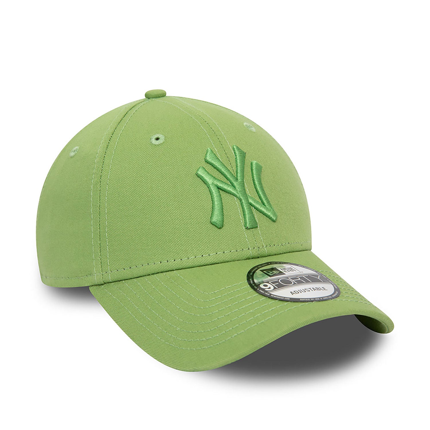 New Era New York Yankees League Essential Green 9FORTY Adjustable Cap - Cap On