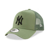 New Era New York Yankees League Essential Khaki A-Frame Trucker Cap - Cap On