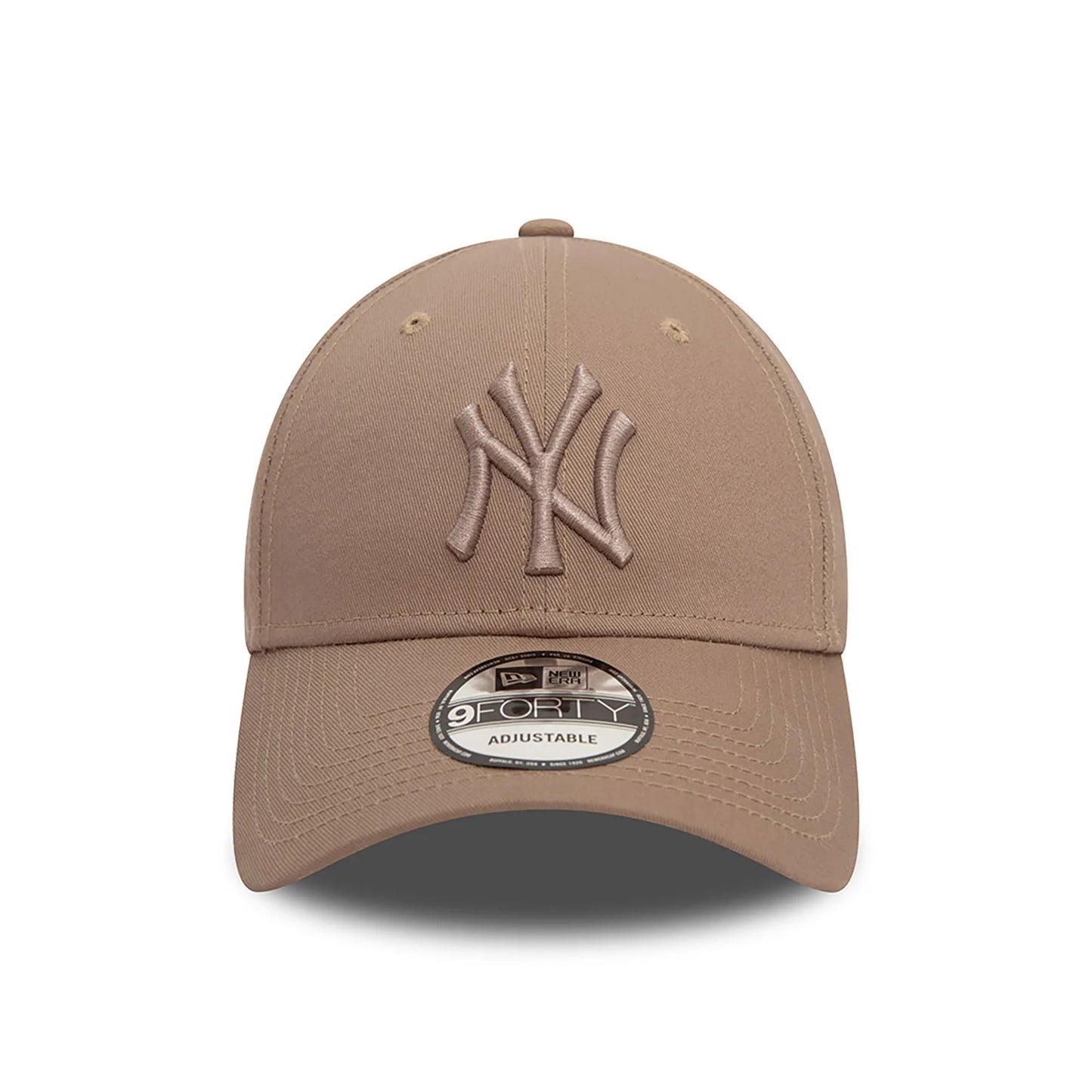 New Era New York Yankees League Essential Pastel Brown 9FORTY Adjustable Cap - Cap On