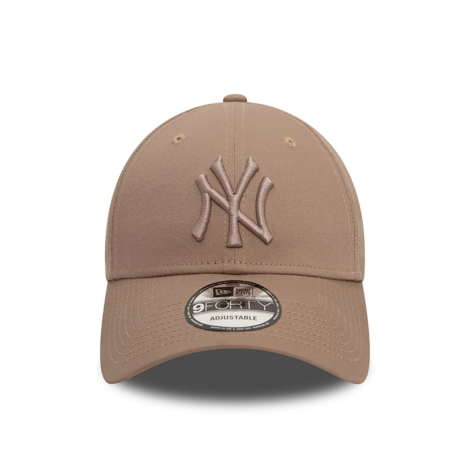 New Era New York Yankees League Essential Pastel Brown 9FORTY Adjustable Cap - Cap On