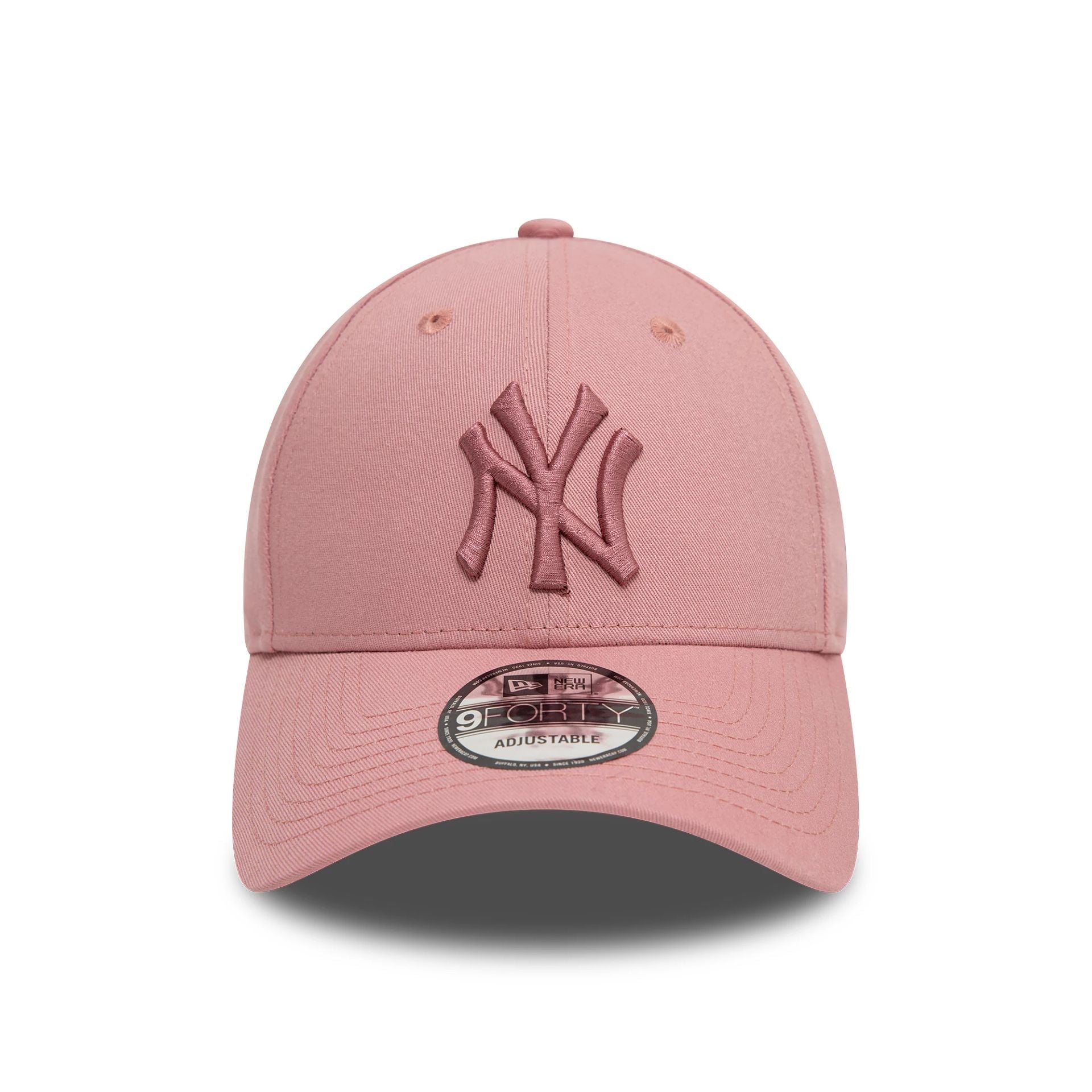 New Era New York Yankees League Essential Pastel Pink 9FORTY Adjustable Cap - Cap On