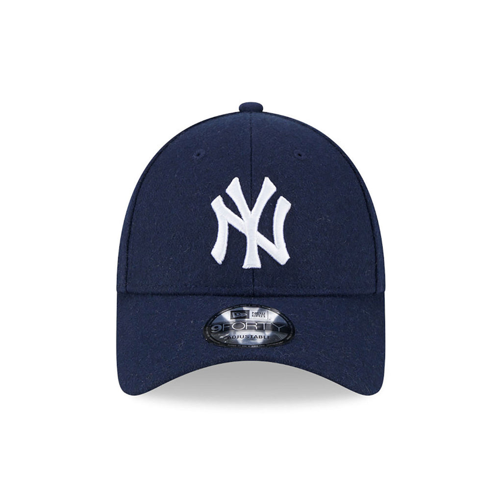 New Era New York Yankees Melton Wool Navy 9FORTY Adjustable Cap - Cap On