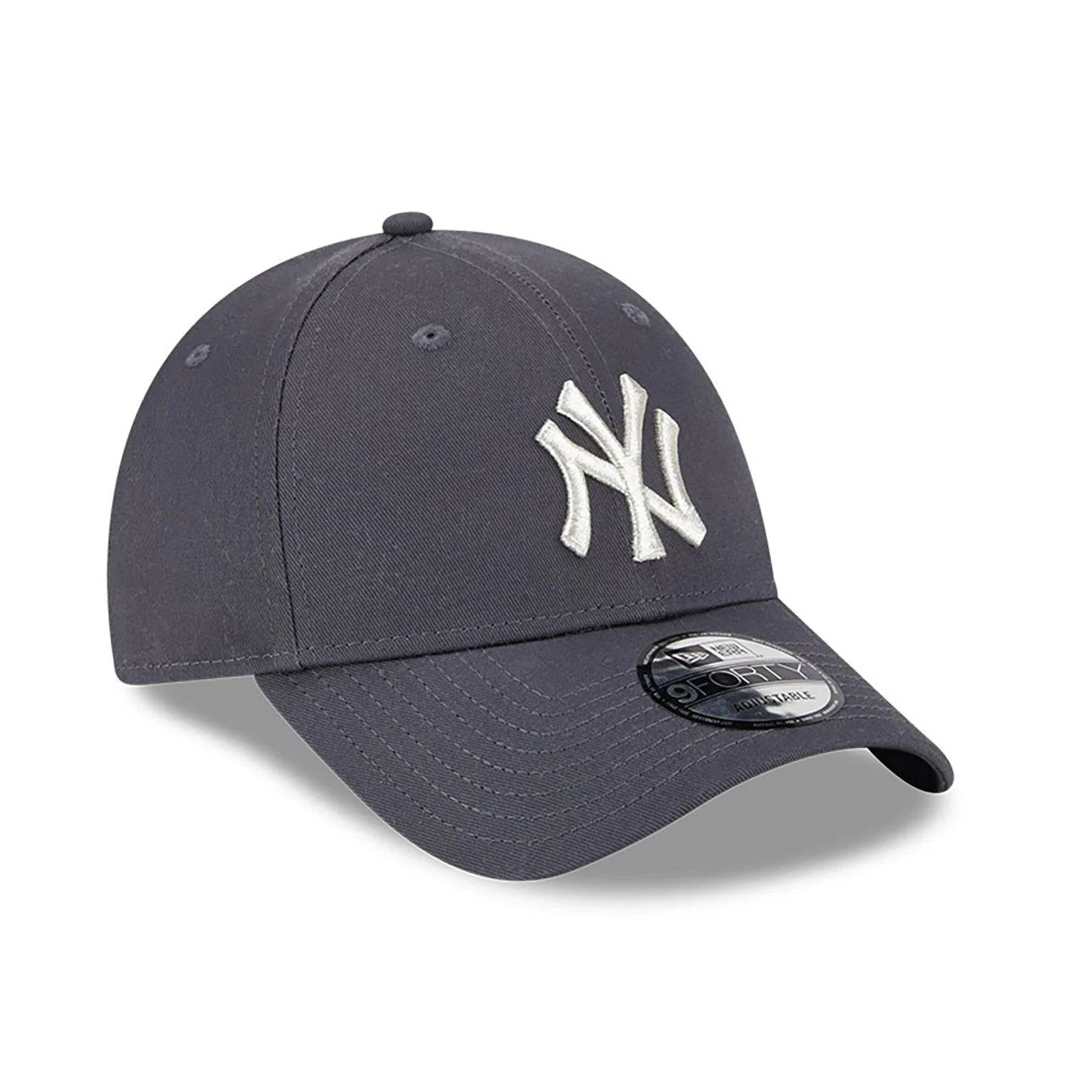 New Era New York Yankees Metallic Grey 9FORTY Adjustable Cap - Cap On