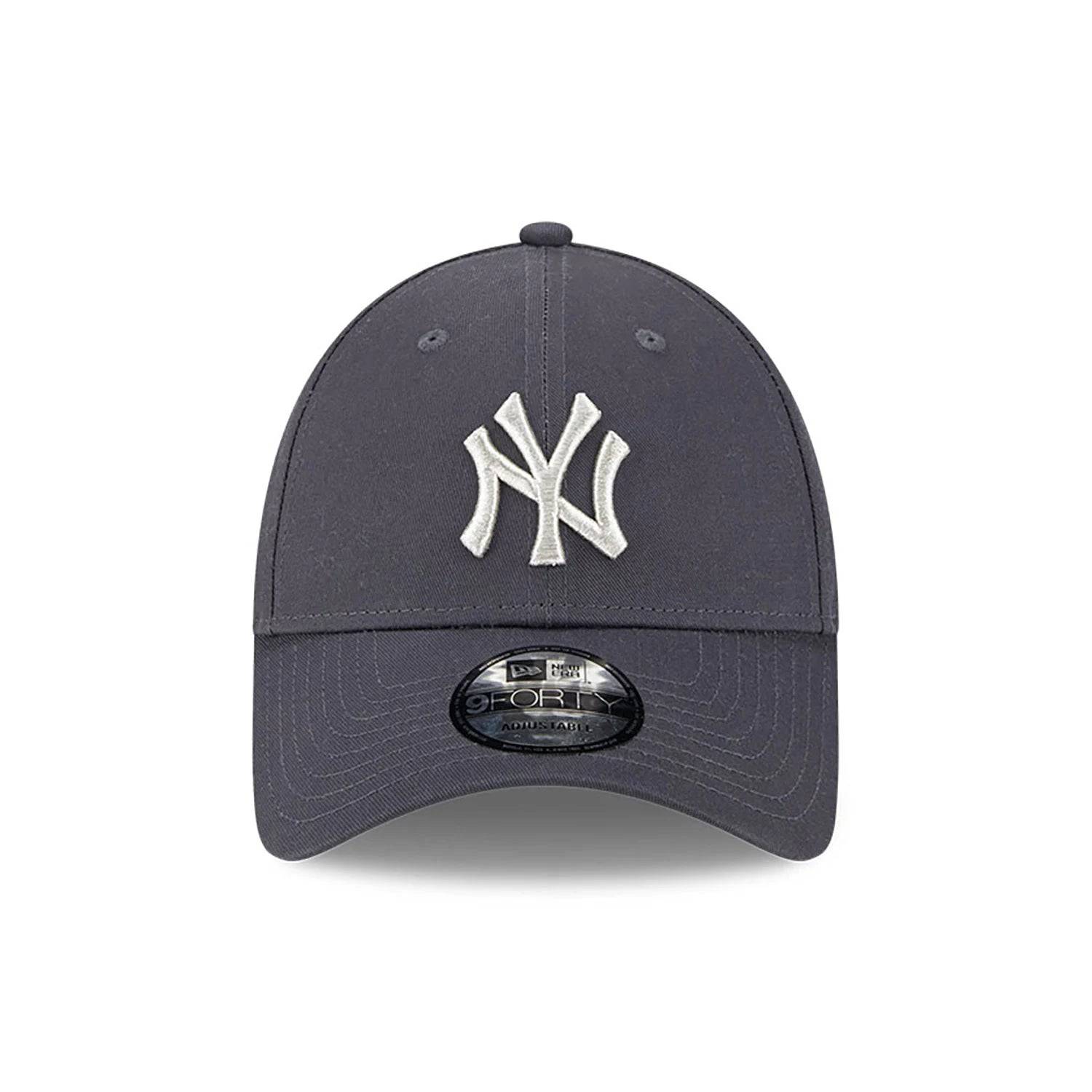 New Era New York Yankees Metallic Grey 9FORTY Adjustable Cap - Cap On