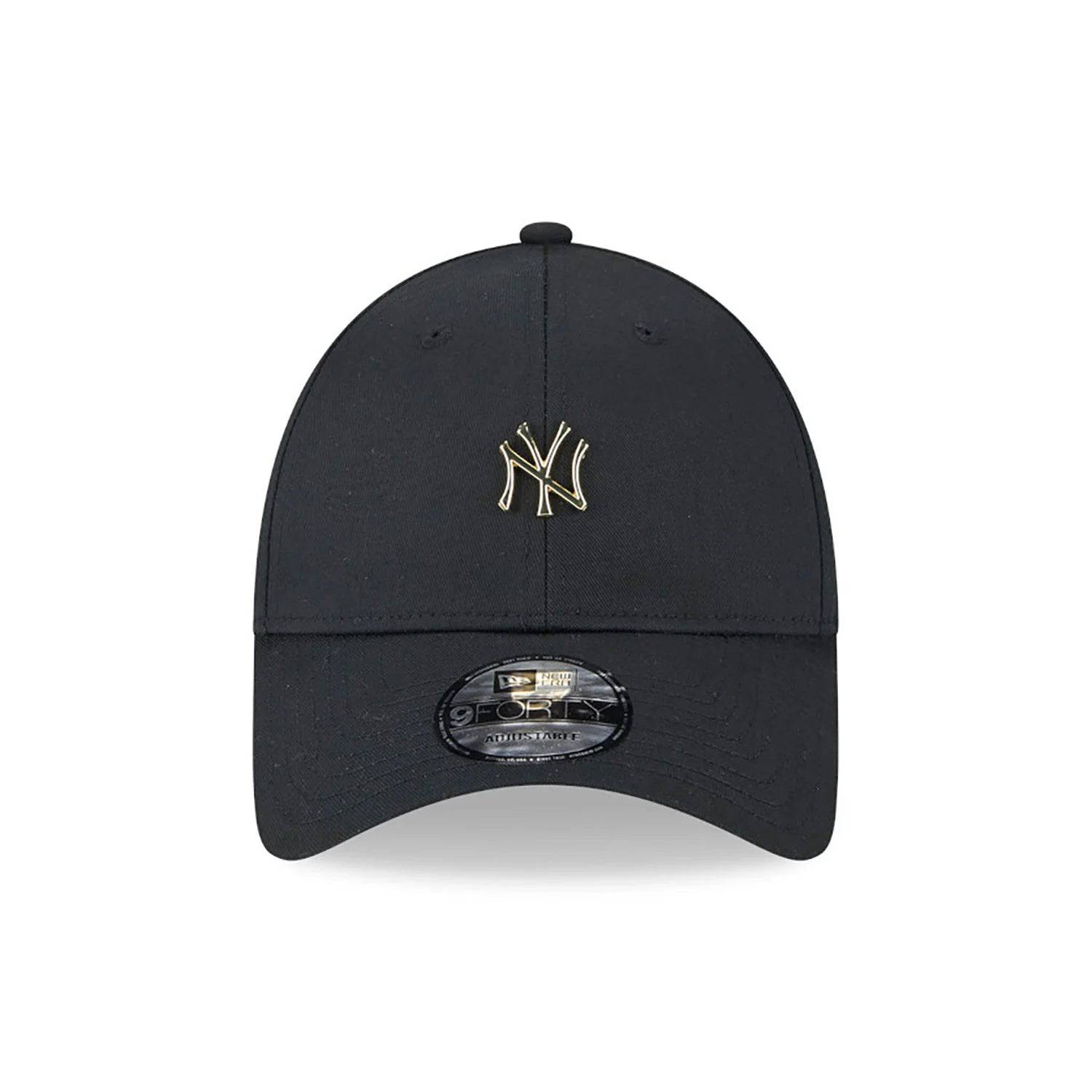 New Era New York Yankees Pin Logo Black 9FORTY Adjustable Cap - Cap On