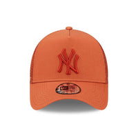 New Era New York Yankees Tonal Mesh Brown A-Frame Trucker Cap - Cap On