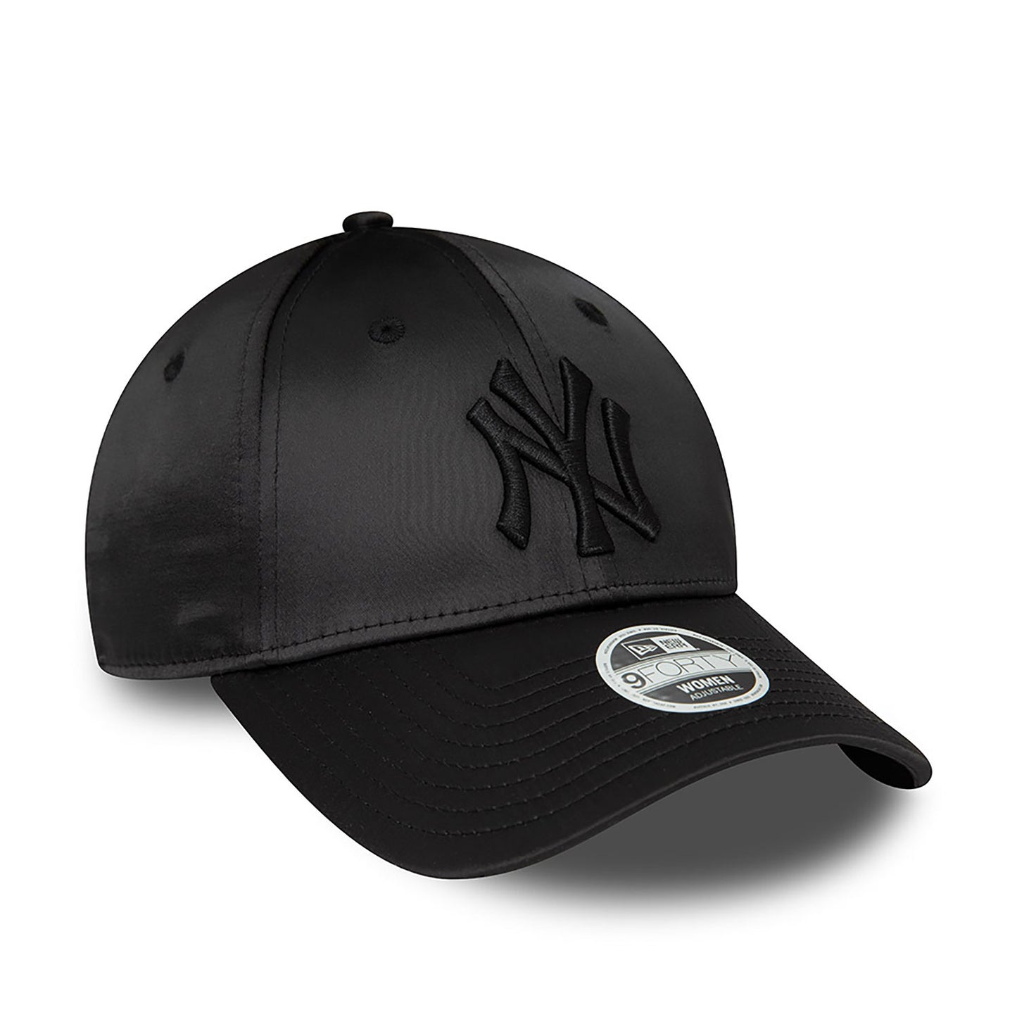 New Era New York Yankees Women's Satin Black 9FORTY Adjustable Cap - Cap On