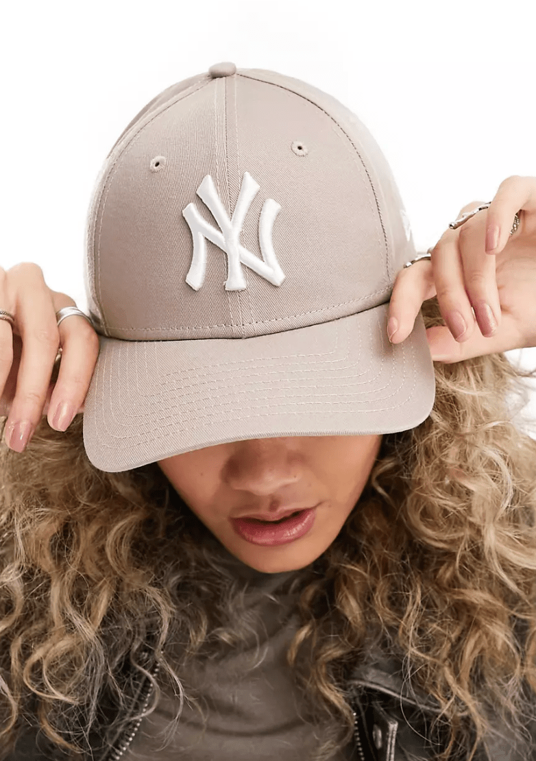 New Era New York Yankees Womens League Essential Brown 9FORTY Adjustable Cap - Cap On