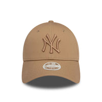 New Era New York Yankees Womens League Essential Light Beige 9FORTY Adjustable Cap - Cap On