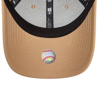 New Era New York Yankees Womens League Essential Light Beige 9FORTY Adjustable Cap - Cap On