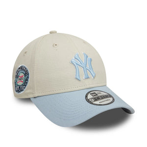 New Era New York Yankees World Series Patch Cream 9FORTY Adjustable Cap - Cap On