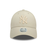 New Era New York Yankees Faux Leather Women Light Beige 9FORTY Adjustable Cap - Cap On