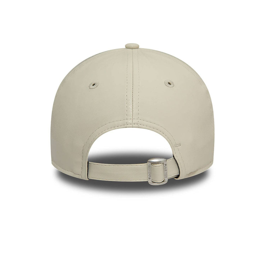 New Era New York Yankees Faux Leather Women Light Beige 9FORTY Adjustable Cap - Cap On