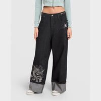 Ed Hardy Dragon Turn Up Jeans