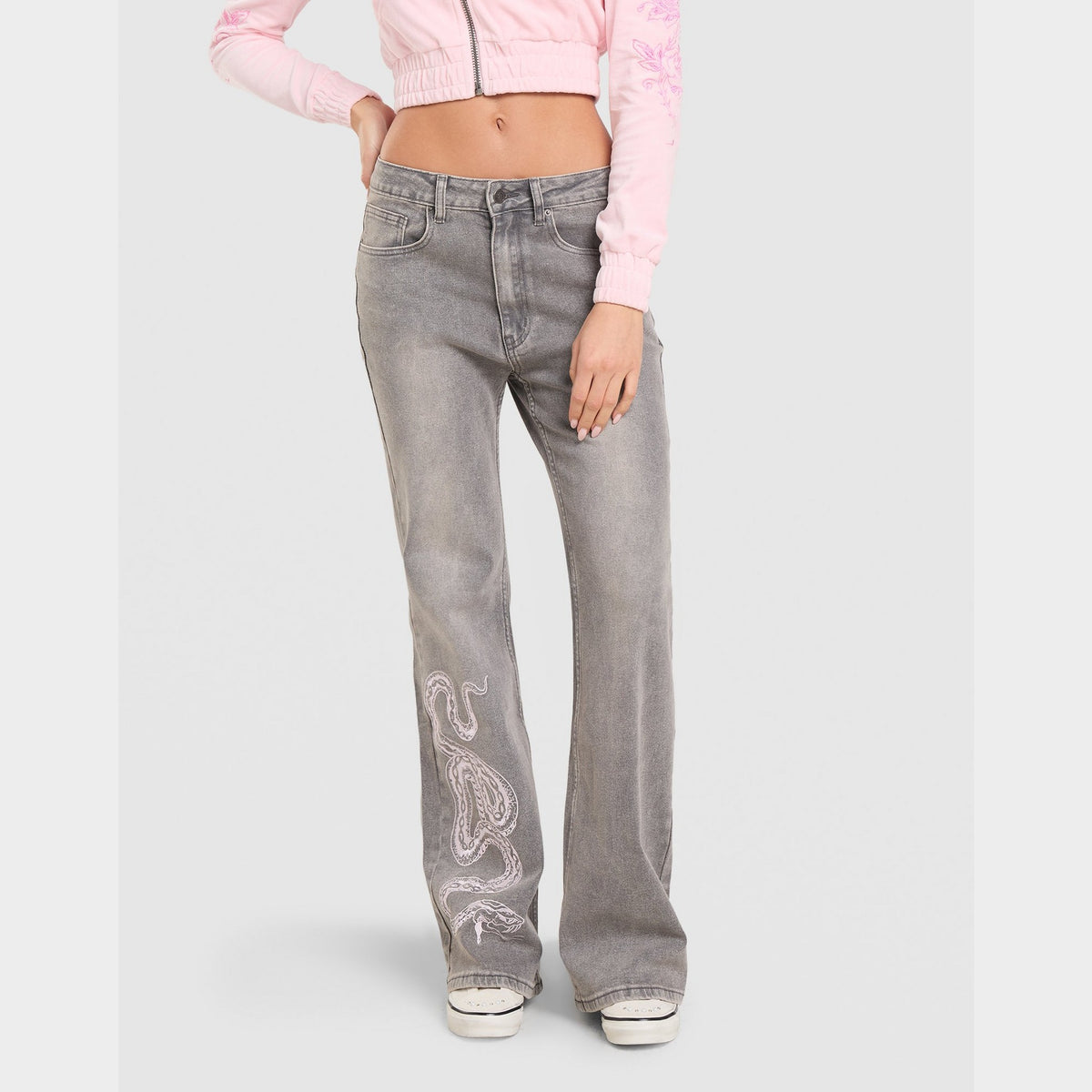 Ed Hardy Serpent Flared Jeans