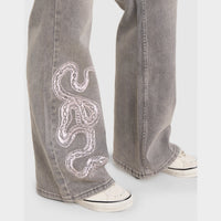 Ed Hardy Serpent Flared Jeans