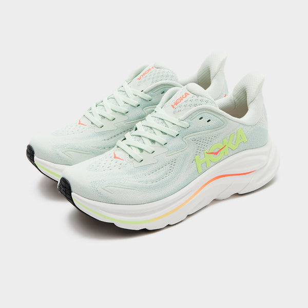 Green HOKA Clifton 10 Women's