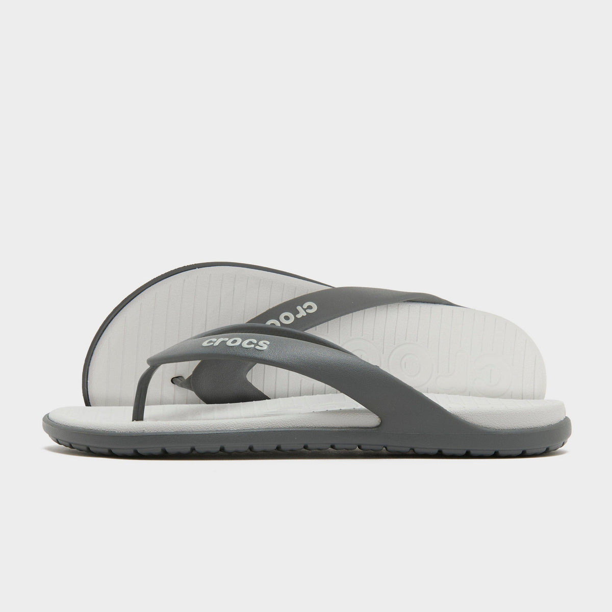 Grey Crocs Coast Flip Sandals