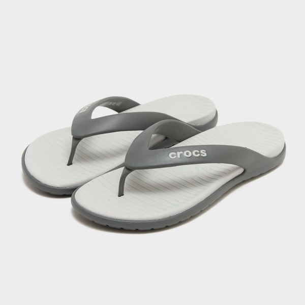 Grey Crocs Coast Flip Sandals