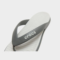 Grey Crocs Coast Flip Sandals